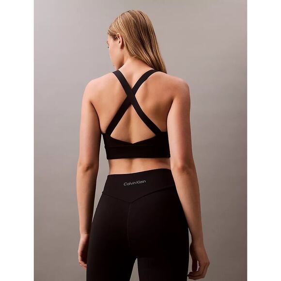 Calvin Klein Sport Performance High-Waist Leggings Black w/Pockets & Logo NEW!! - Picture 4 of 12